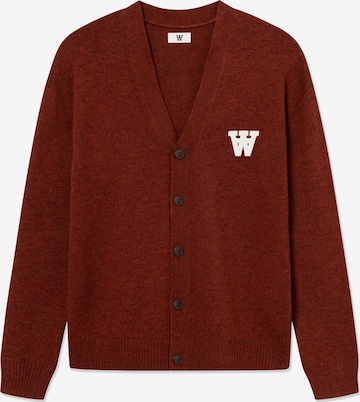 DOUBLE A Knit Cardigan 'Tay' in Brown: front
