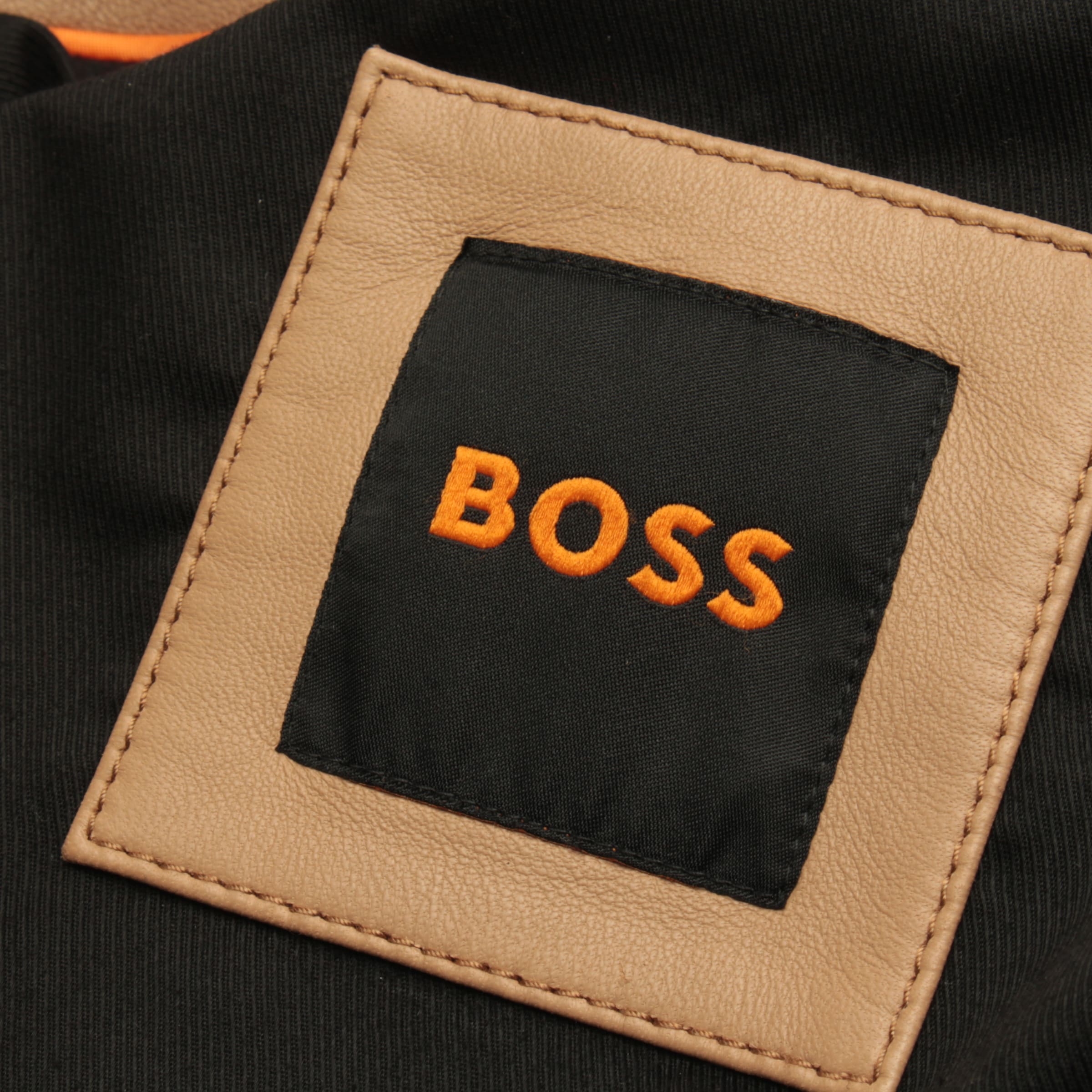 BOSS Black Lederjacke / Ledermantel XXL in Braun