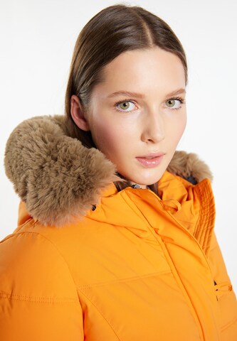 Palton de iarnă de la MYMO pe portocaliu