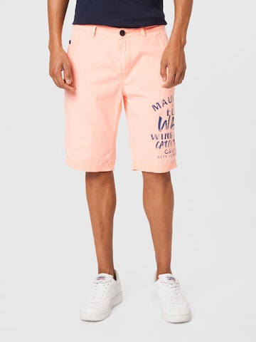 CAMP DAVID Regular Trousers in Orange: front