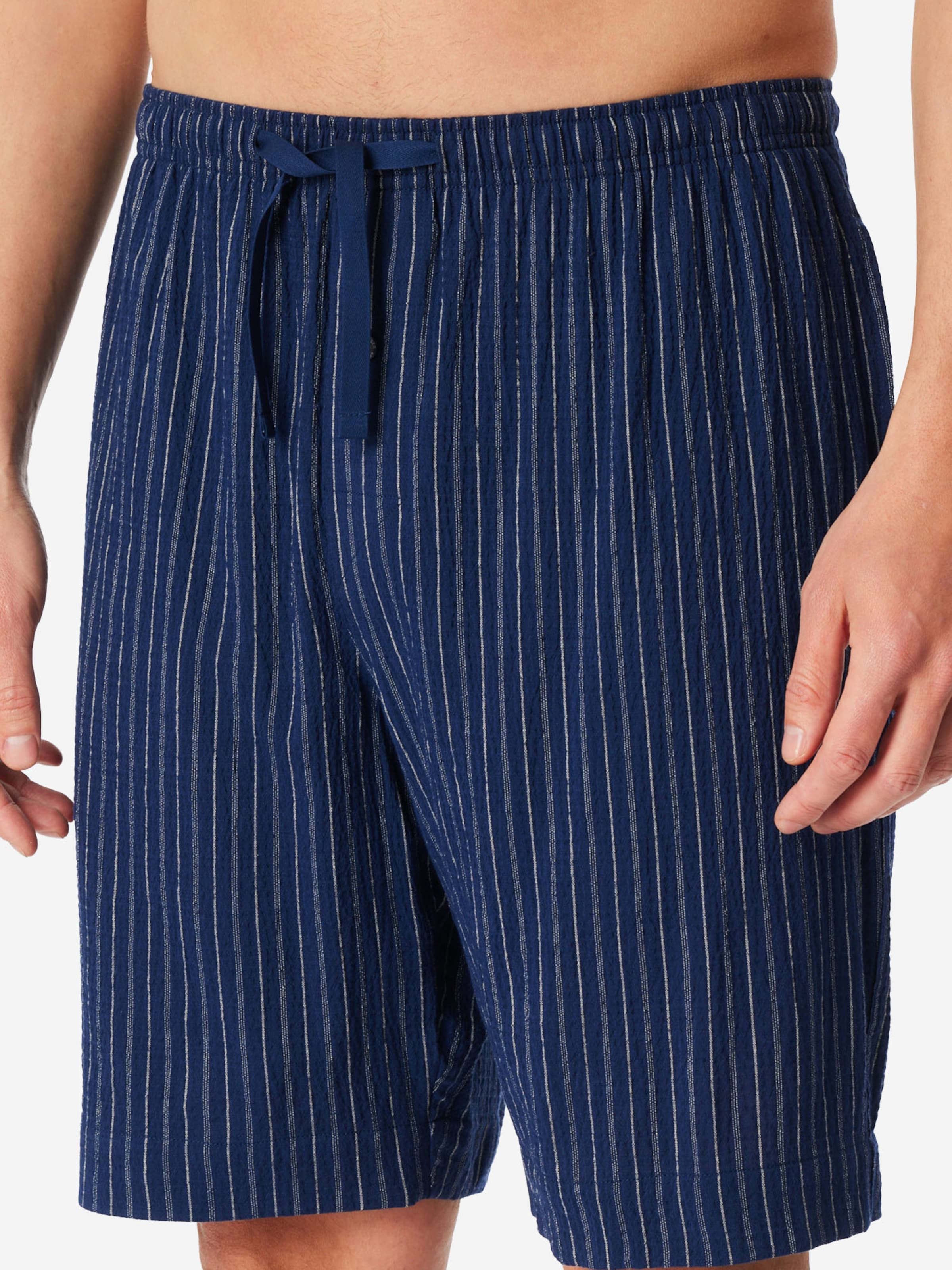 SCHIESSER Pyjamashorts ' Mix & Relax ' in Blau: Vorderseite