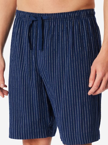 SCHIESSER Pajama pants 'Mix & Relax' in Blue: front
