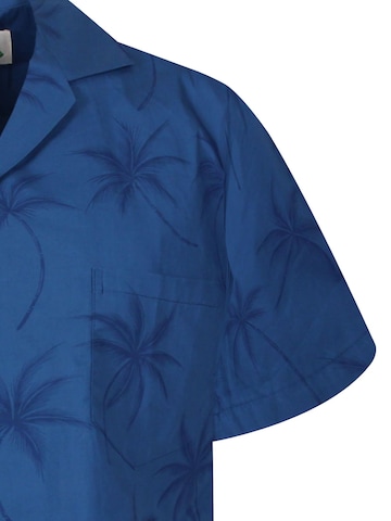 KY's Regular Fit Hemd 'Palmshadow' in Blau