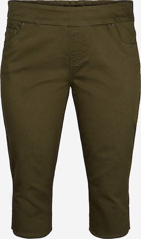 Zizzi Normální Kalhoty 'Cato' – zelená: přední strana