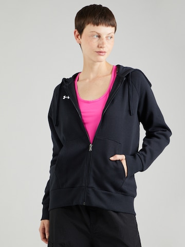 UNDER ARMOUR Athletic Zip-Up Hoodie in Black: front