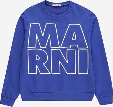 Sweat-shirt Marni en bleu : devant