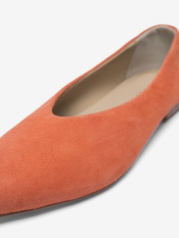 Ballerines 'MARINA ' Bianco en orange