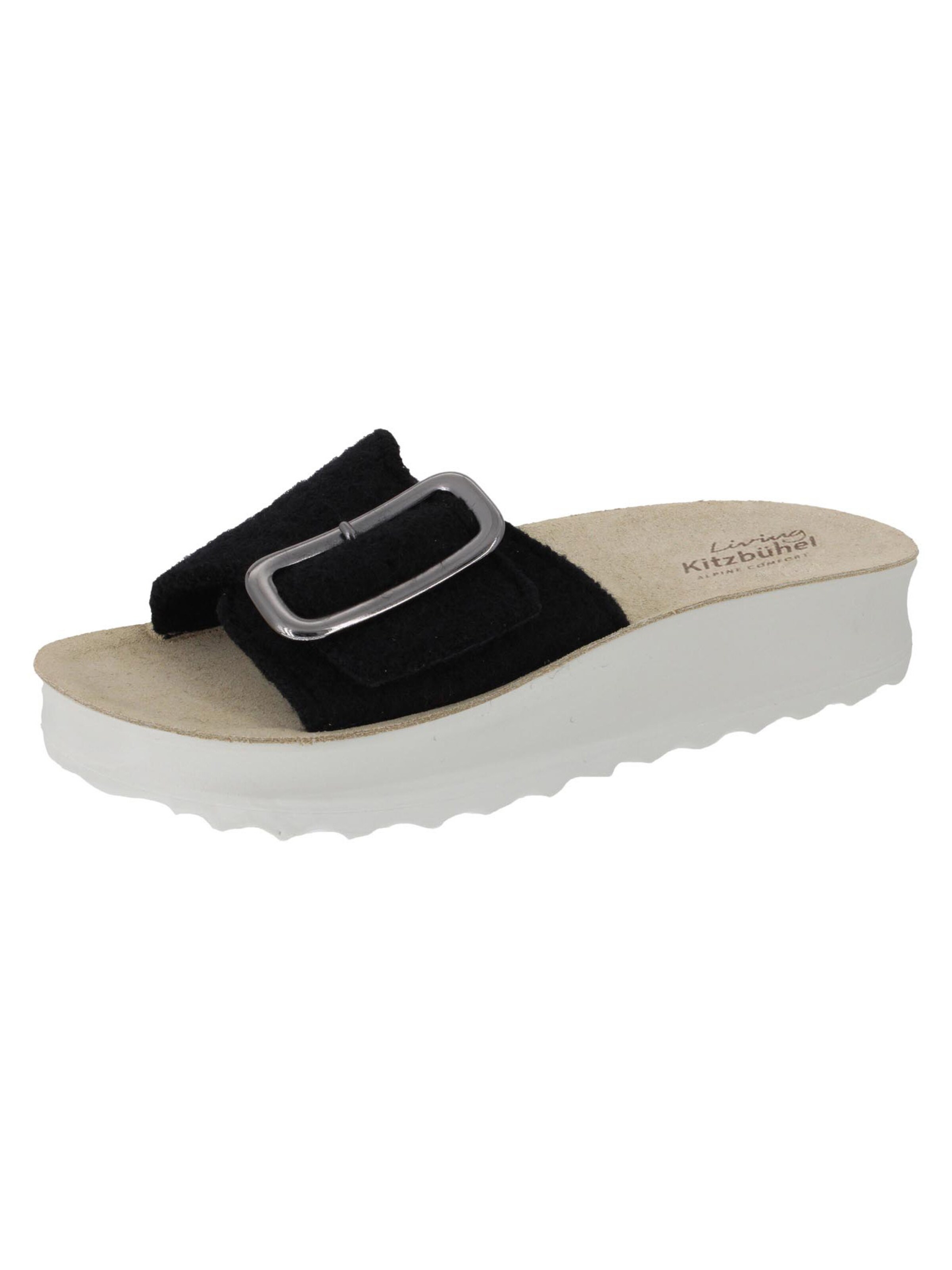 Living Kitzbühel Pantolette 'Kitzbühel' in Schwarz: Vorderseite