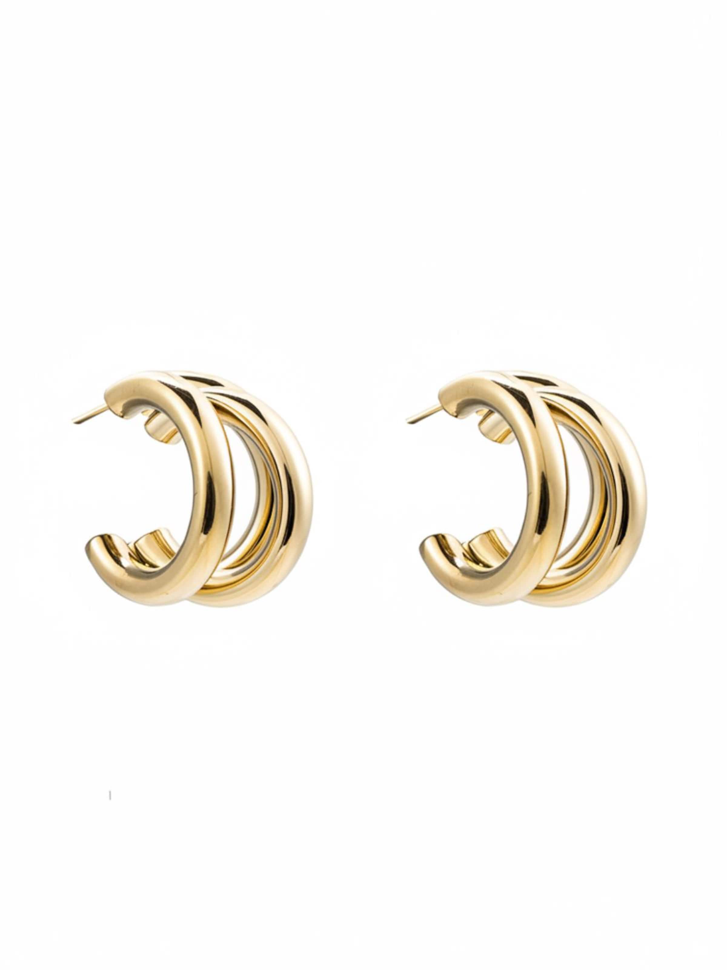 Boucles d'oreilles 'Penelope' Cala Rose en or : devant