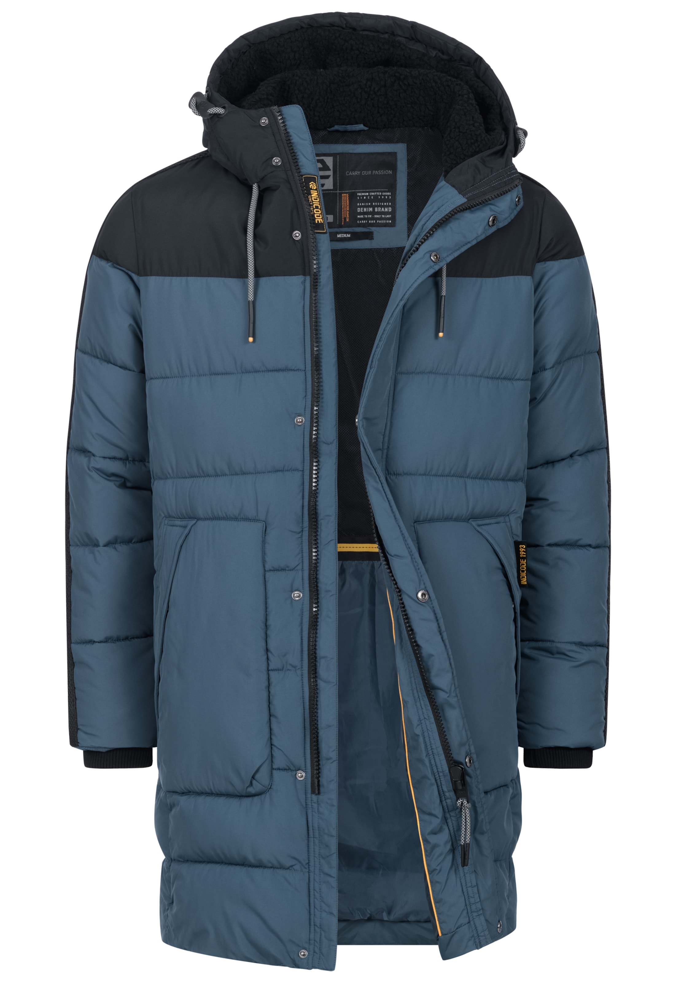 INDICODE JEANS Winterjas 'Kenter' in Blauw: voorkant