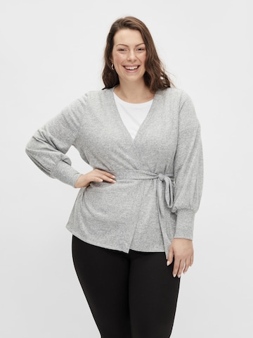 EVOKED Knit Cardigan 'Infa' in Grey: front