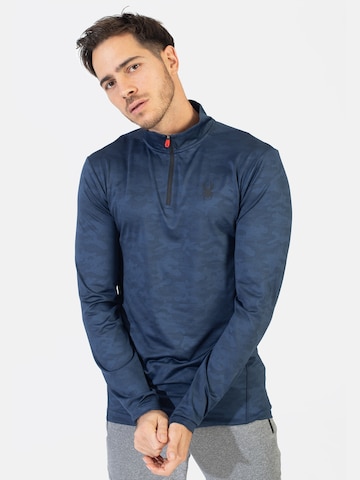 Spyder Sportsweatshirt in Blauw: voorkant