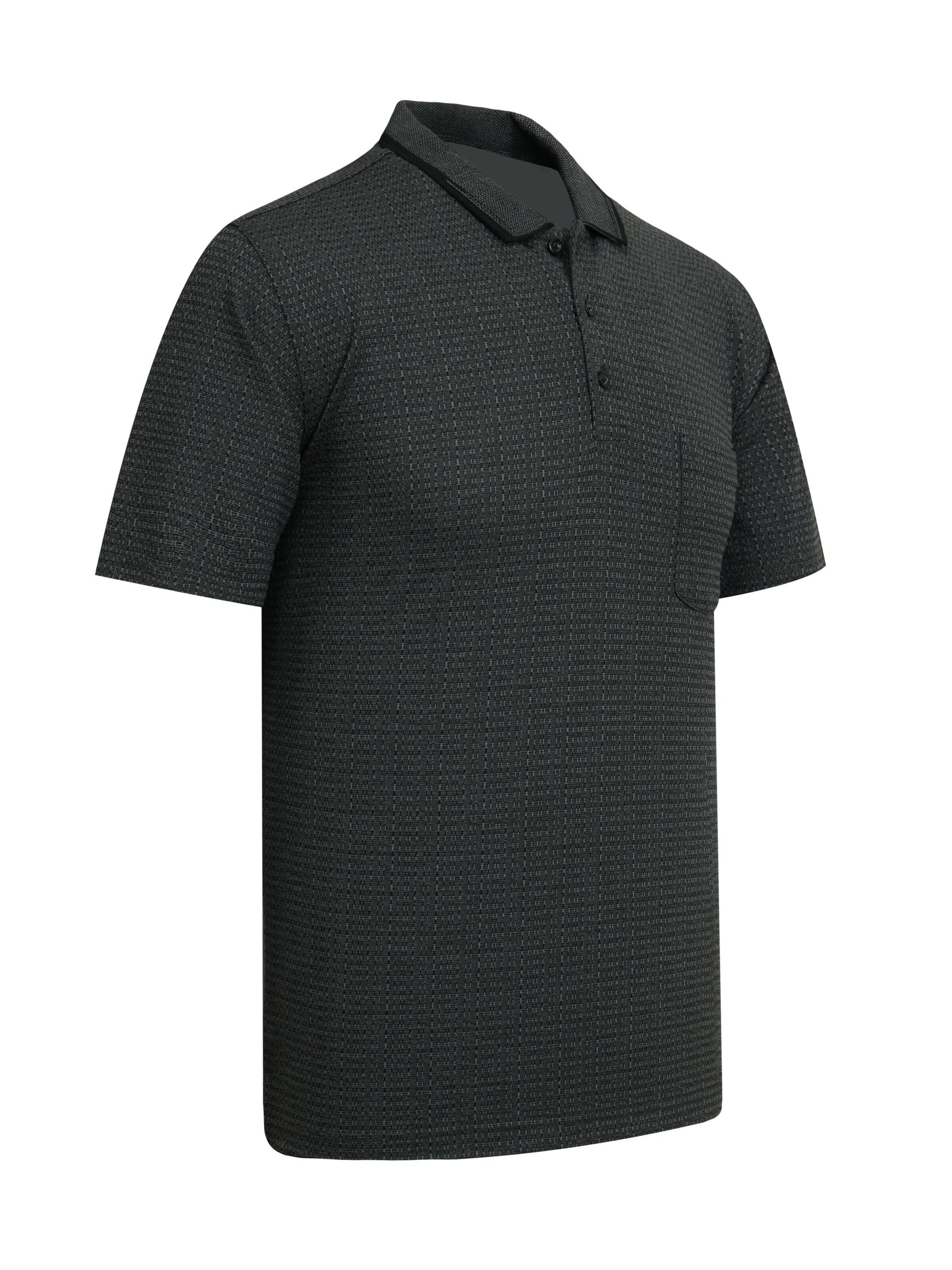 Cizgi Triko Shirt‌‌ in Schwarz
