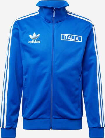 ADIDAS ORIGINALS Zip-Up Hoodie in Blue: front