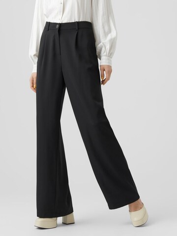 VERO MODA Wide Leg Hose in Schwarz: Vorderseite