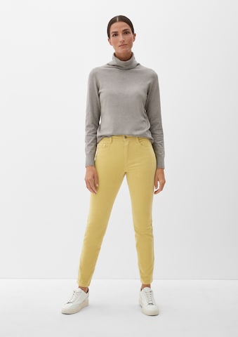 s.Oliver Slimfit Broek in Geel