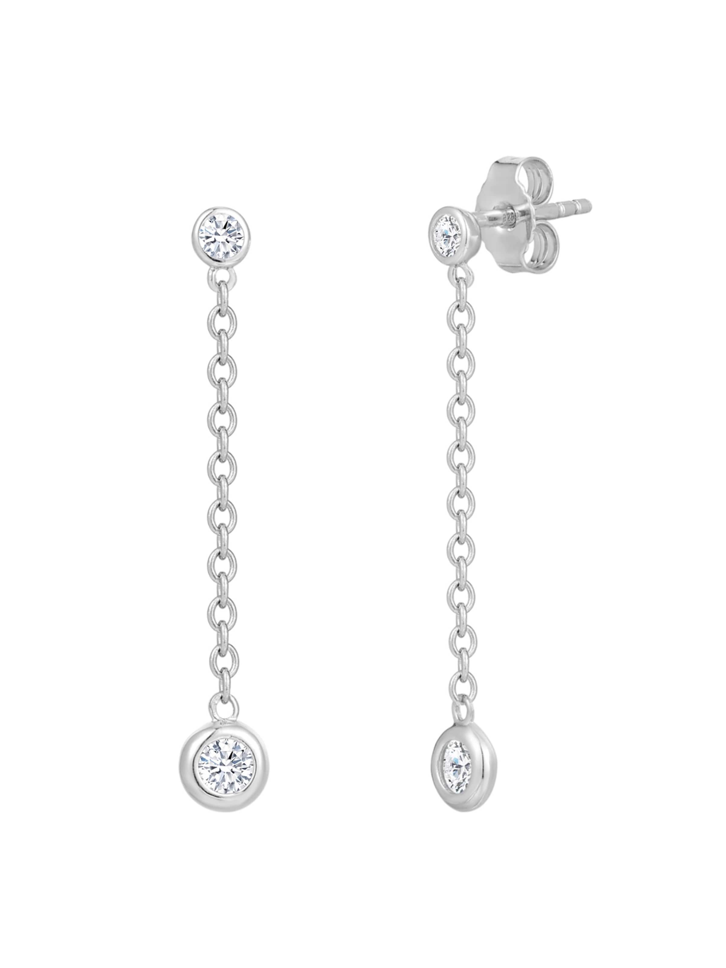 Trilani Earrings in Silver: front