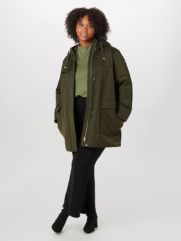 Parka mi-saison Esprit Curves en vert