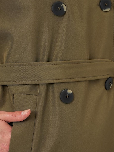 Bigdart Tussenmantel in de kleur Olijfgroen, Productweergave