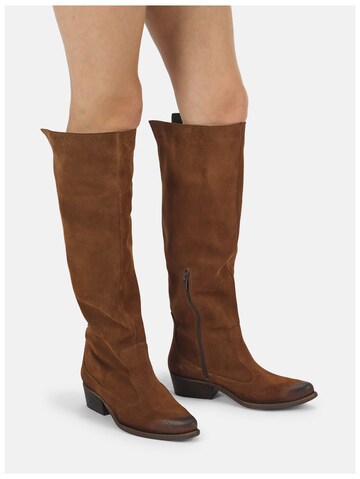 Felmini Wide Fit Boots 'West' in Brown