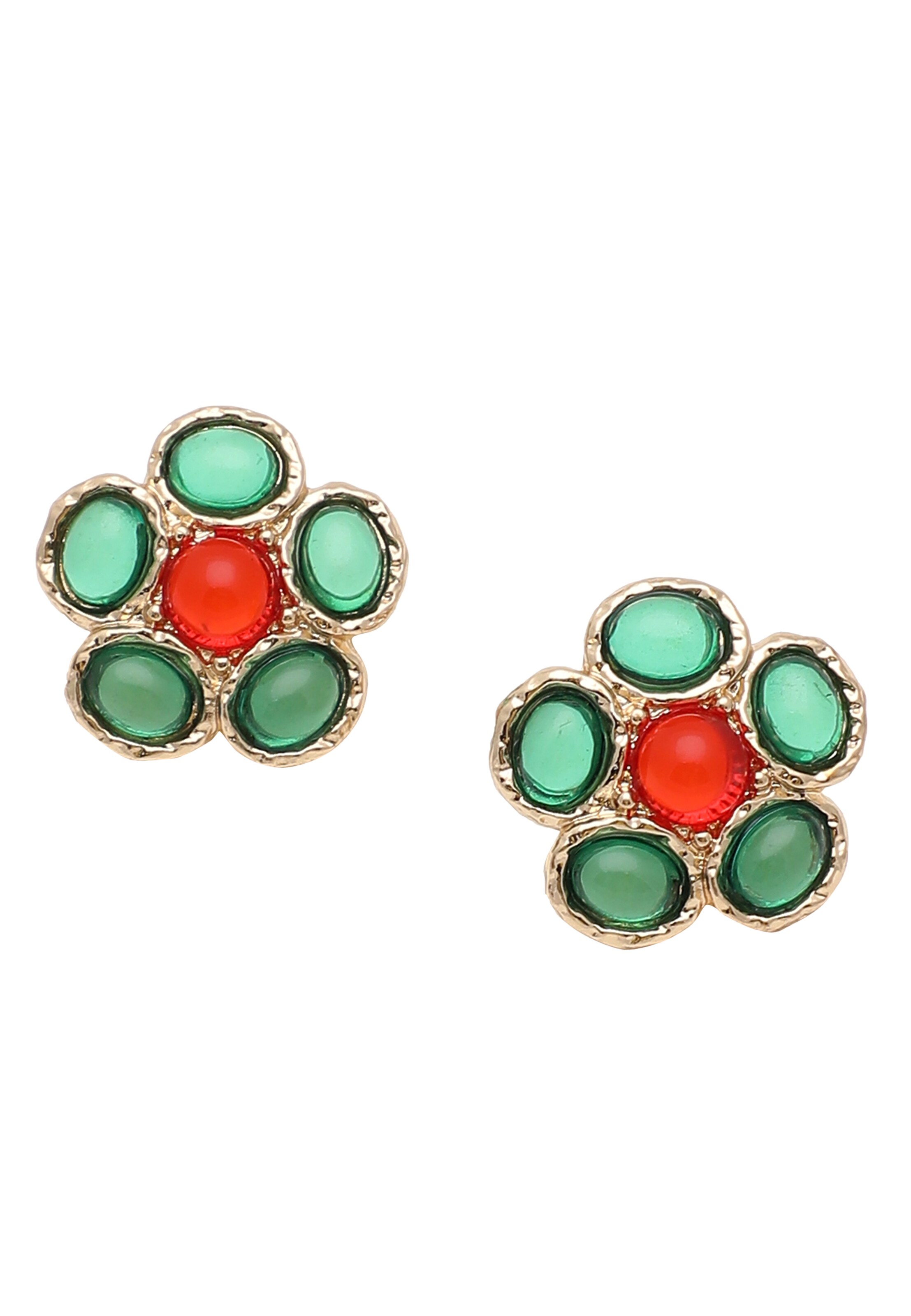 Orecchini 'Charlotte' SOHI di colore oro / verde / rosso, Visualizzazione prodotti