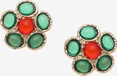 Auskarai 'Charlotte' iš SOHI, spalva – Auksas / žalia / raudona, Prekių apžvalga