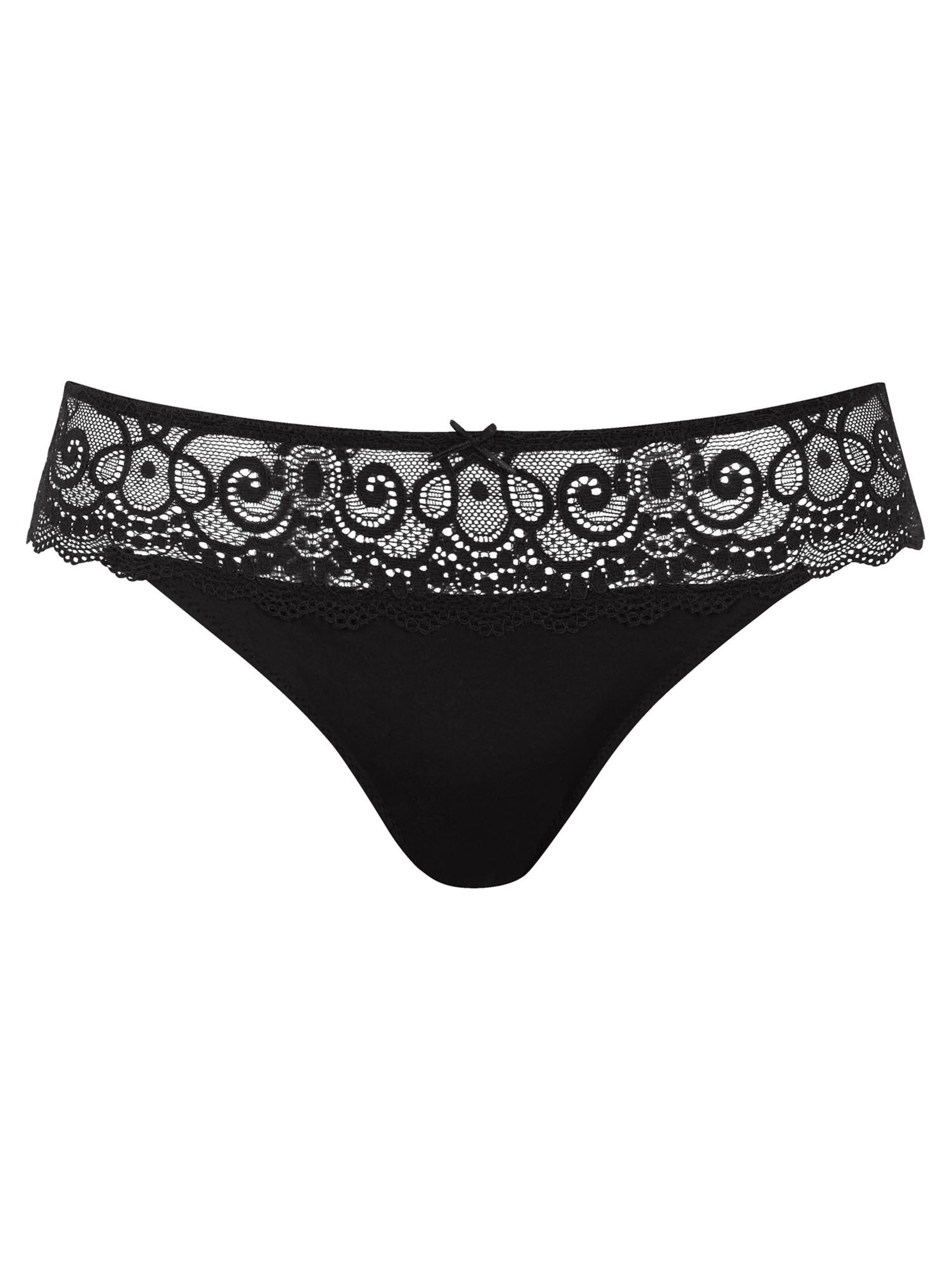 Mey Slip 'Amorous'‌‌‌‌‌ in Schwarz: Vorderseite