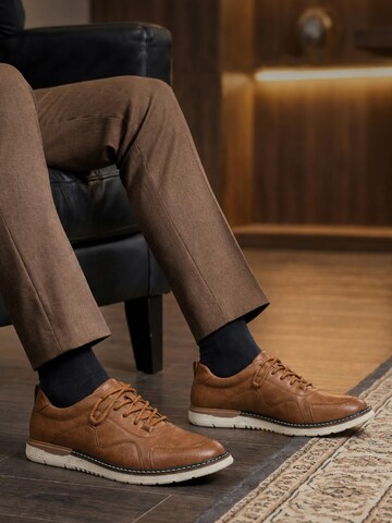 ALLTHEMEN Lace-Up Shoes 'Tritt' in Brown