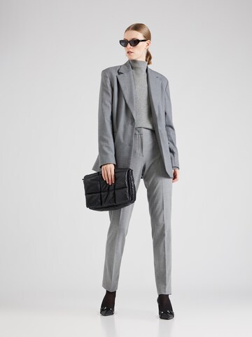 MORE & MORE Regular Trousers with creases 'HEDY' in Grey