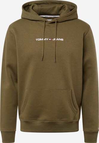 Tommy Jeans Sweatshirt in Groen: voorkant