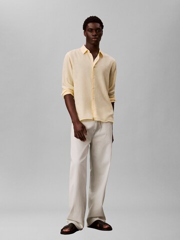 Calvin Klein Regular Fit Hemd in Gelb