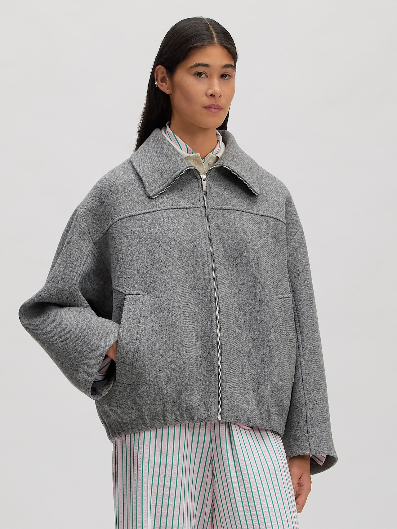 EDITED Giacca di mezza stagione 'Brodey' grigio scuro