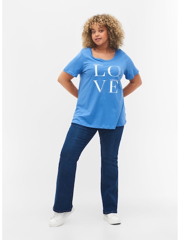 Zizzi T-shirt 'VVERA' in Blau