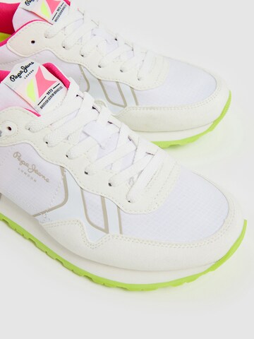 Pepe Jeans Sneaker 'Brit Neon' in Weiß