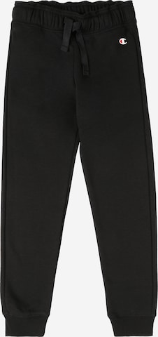 Tapered Pantaloni de la Champion Authentic Athletic Apparel pe negru: față