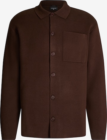 STRELLSON Knit cardigan 'Aiden' in Brown: front
