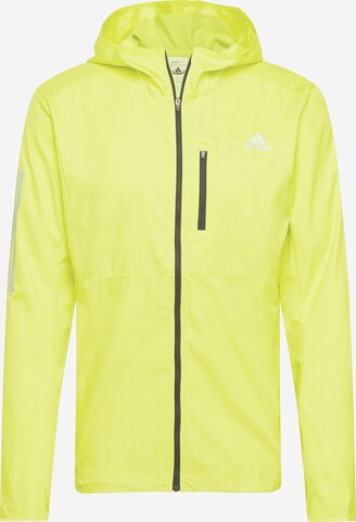 Veste de sport 'Own the Run' ADIDAS SPORTSWEAR en jaune : devant