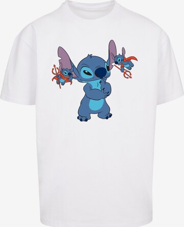 Maglietta 'Disney Lilo And Stitch Little Devils' di F4NT4STIC in bianco: frontale