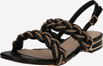 TATA Italia Sandalen met riem in Zwart: voorkant