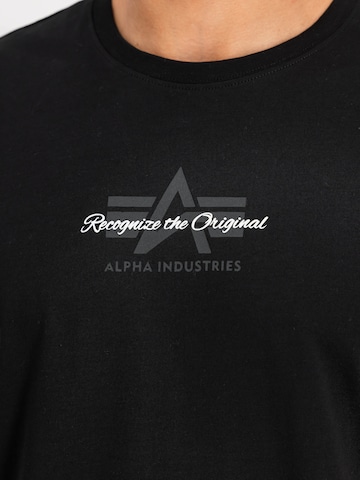 ALPHA INDUSTRIES Μπλουζάκι σε μαύρο