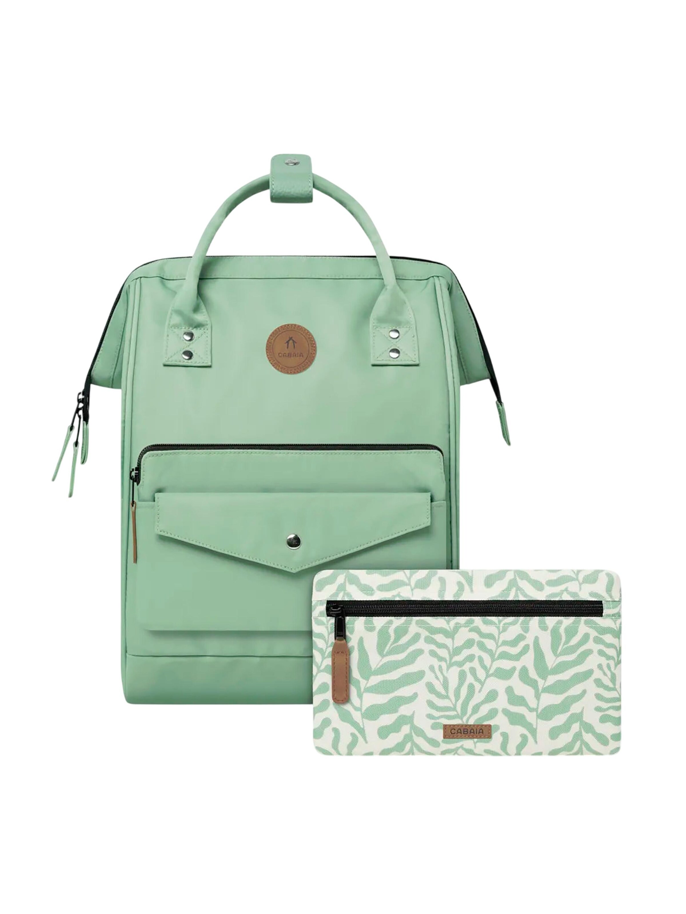 Cabaia Backpack 'Medium Tampa' in Green: front