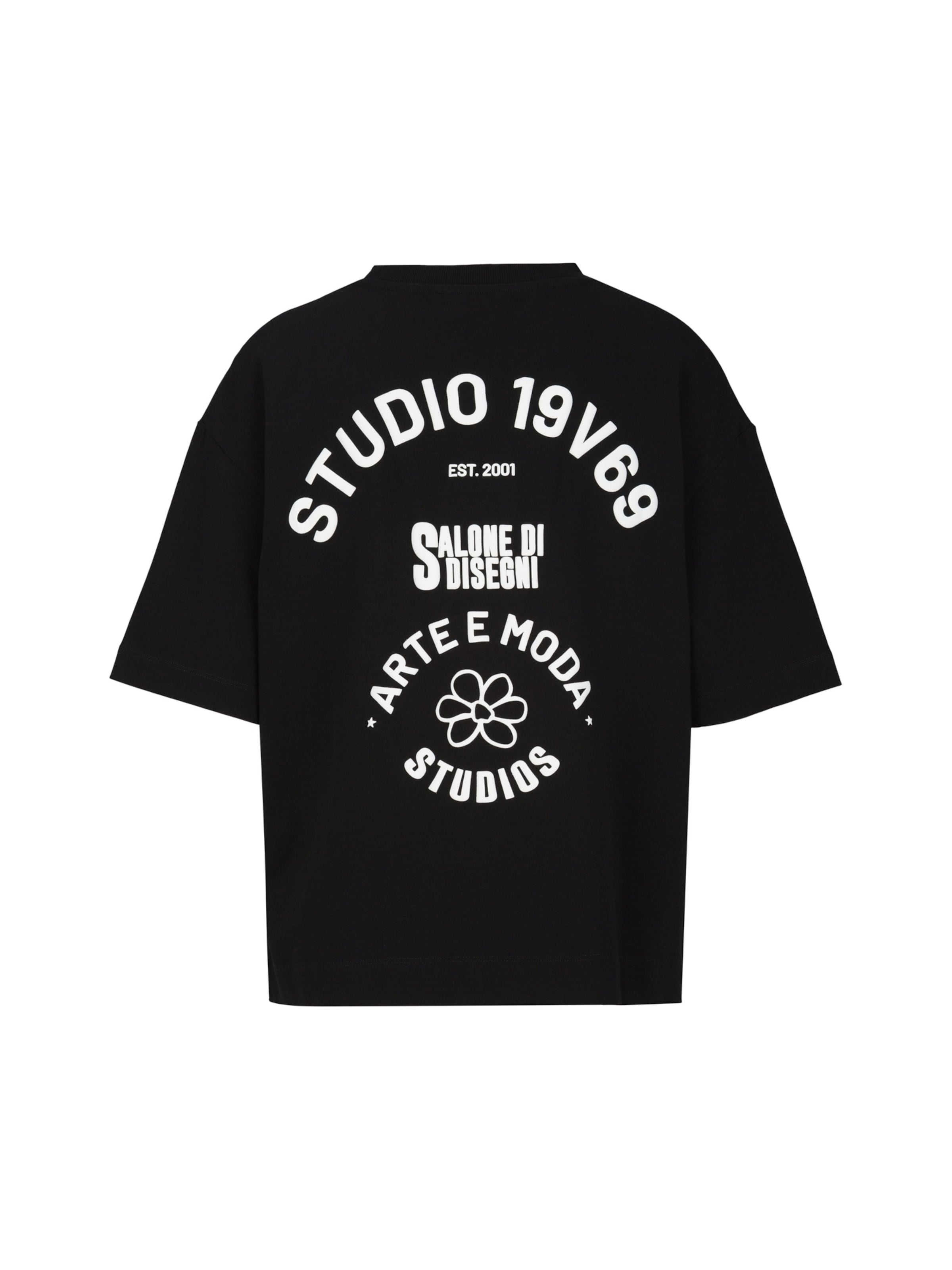 19V69 ITALIA T-Shirt 'Petonia Studio' in Schwarz