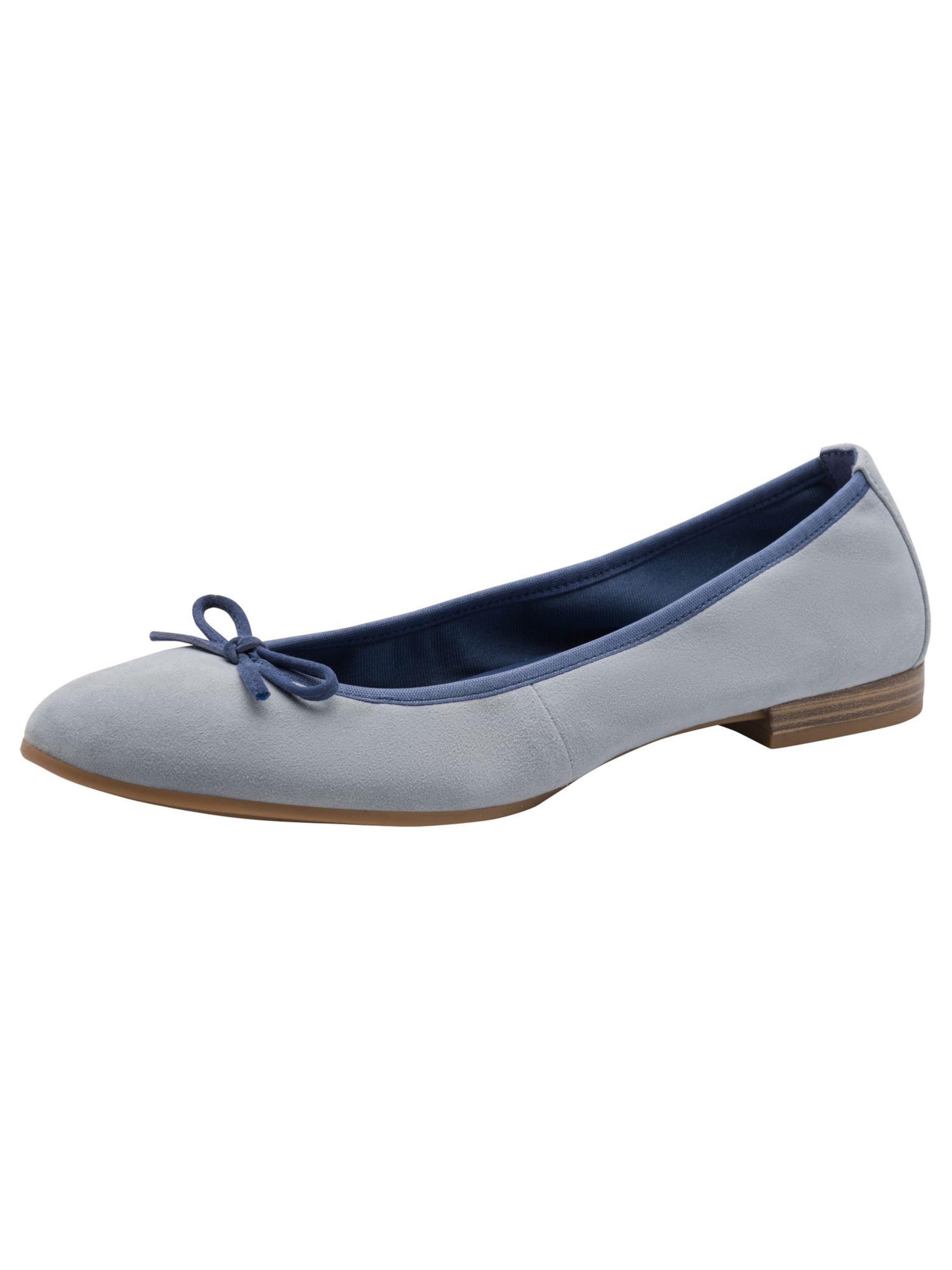 Tamaris Ballet Flats in Blue: front