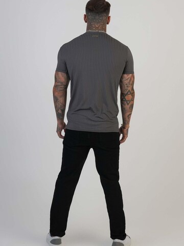 SikSilk Shirt 'Muscle Fit T-Shirt' in Brown