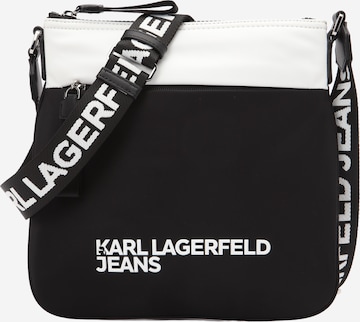 KARL LAGERFELD JEANSTorba preko ramena 'ESSENTIAL' - crna boja: prednji dio