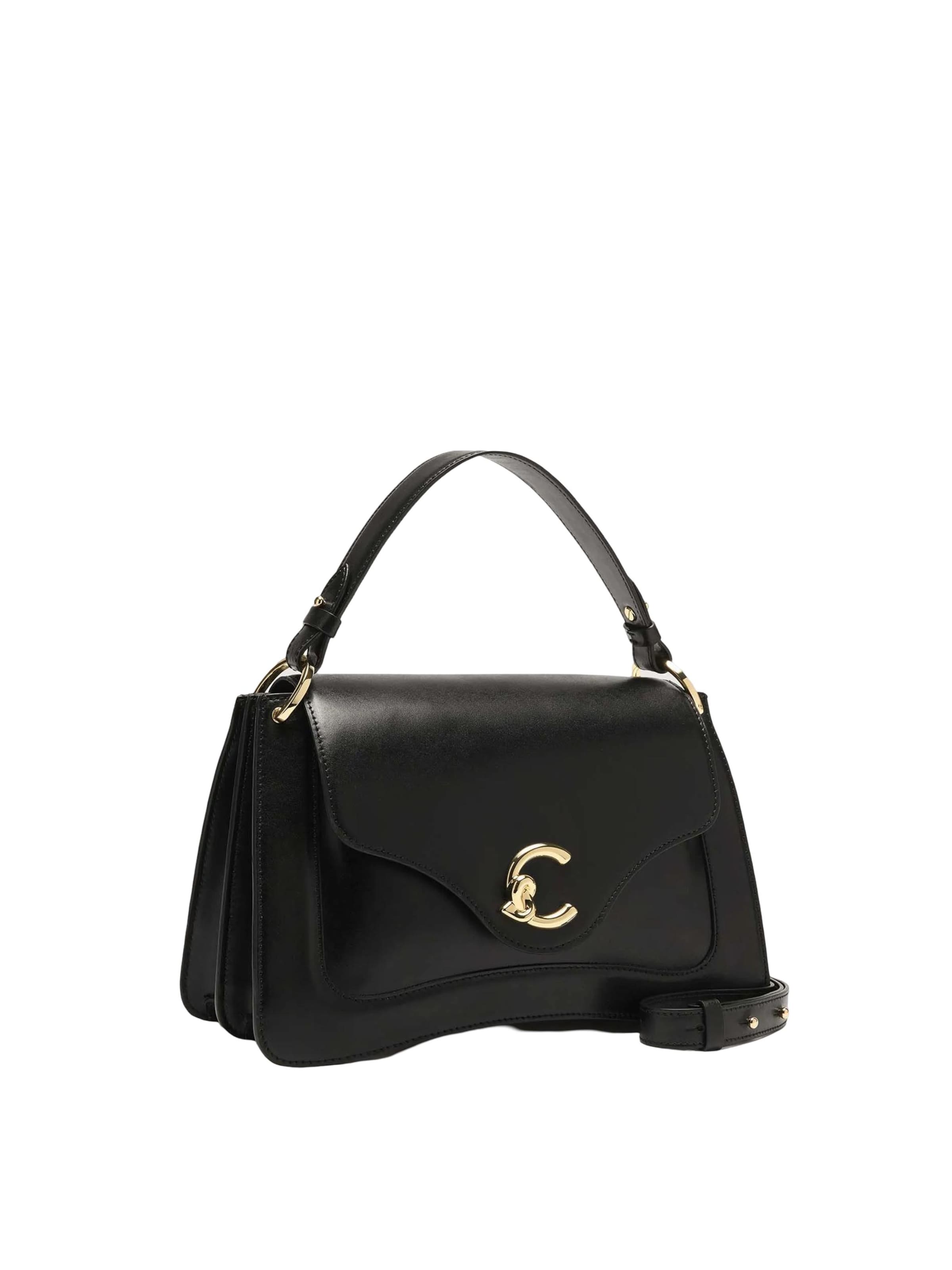 Sac à bandoulière Coccinelle en noir : devant