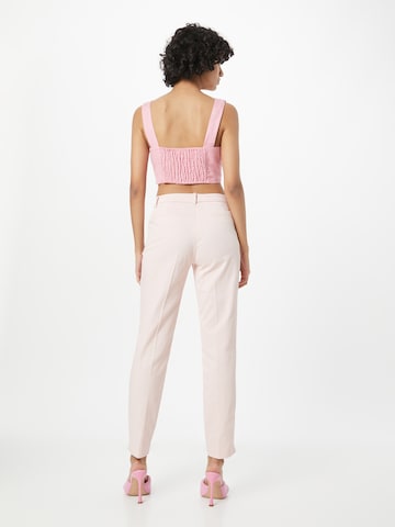 MORE & MORE Regular Trousers with creases in Pink