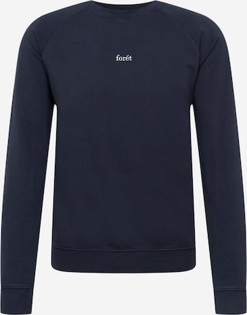 forét Sweatshirt in Blauw: voorkant