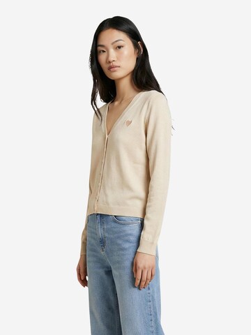 Pullover 'Jdykate L/S V-Neck Emb. Cardigan Knt 15363324' di Jaqueline de Yong in beige: frontale