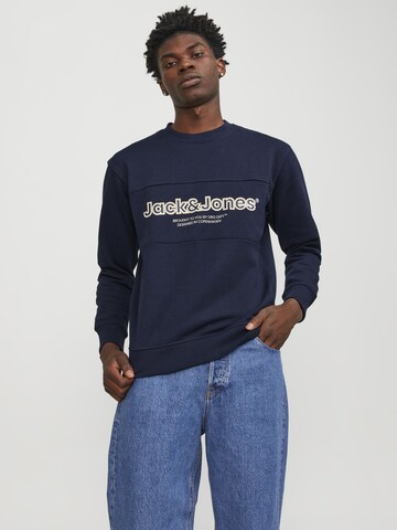 JACK & JONES Sweatshirt 'LAKEWOOD' in Blauw: voorkant